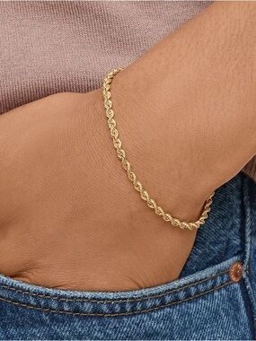 Brilliant Earth Bailey 7.5 In. Rope Chain Bracelet (3.3mm) in 14K Yellow Gold